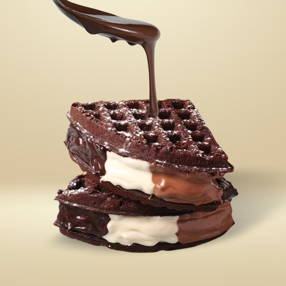 Triple Chocolate Belgian Waffles